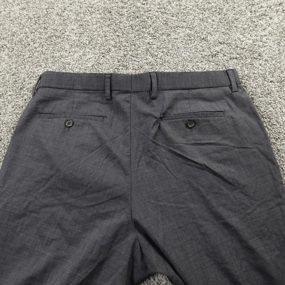 Banana Republic Pants Mens 34X34 Gray Wool Chino Trouser‎ Slacks Flat Front Flex